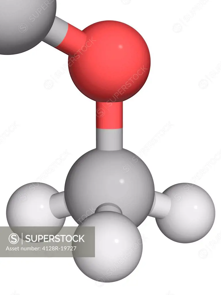 Molecular model. Part of a benzoate molecule.