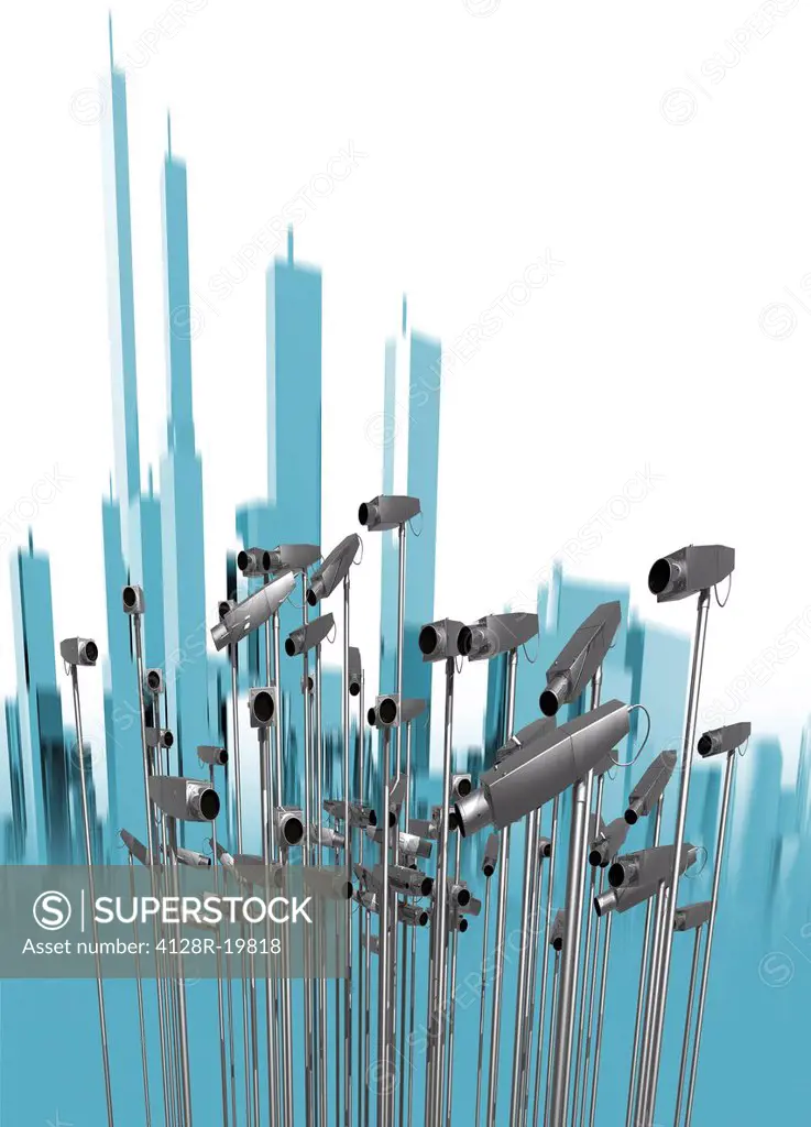 Surveillance, conceptual computer artwork.