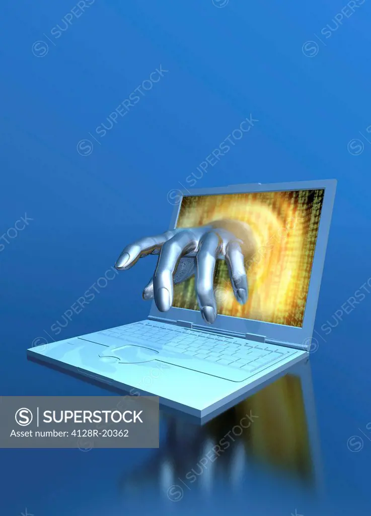 Computer hacking, conceptual artwork
