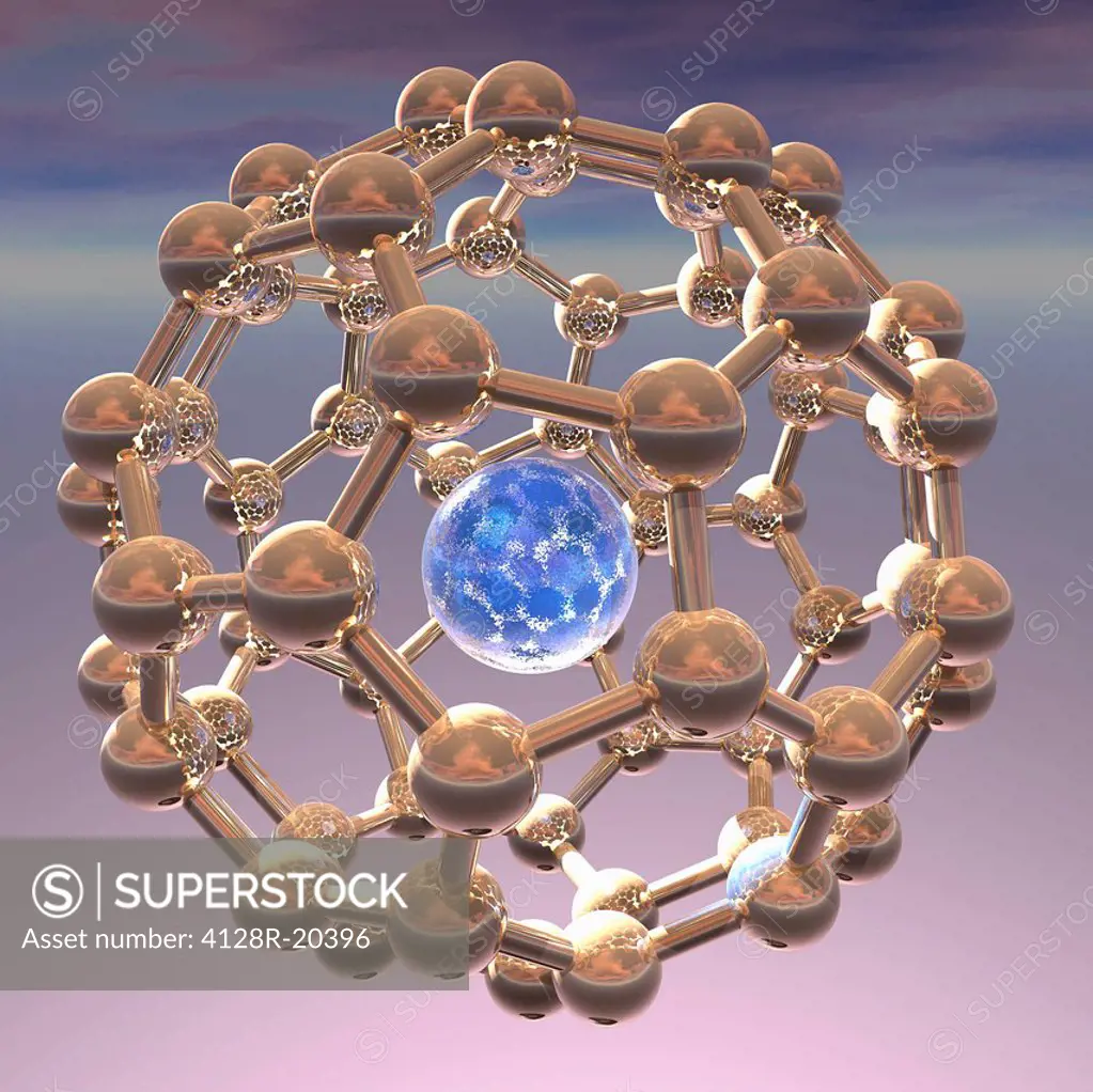 Medical nanoparticles, conceptual image