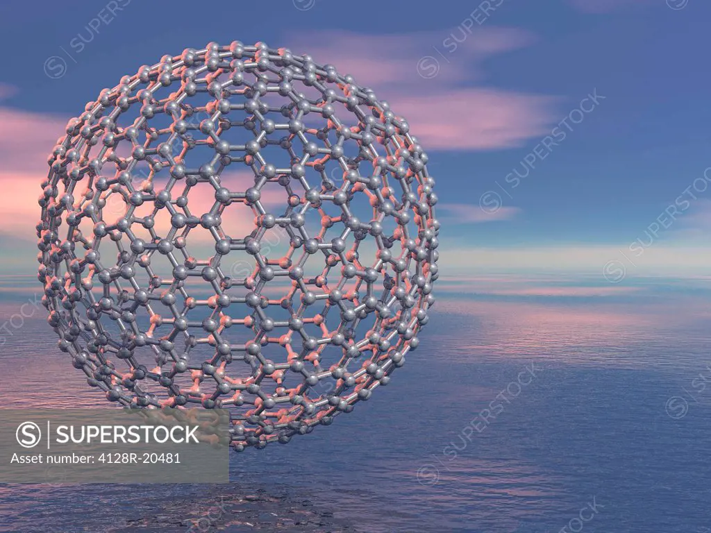 Buckyball molecule, artwork