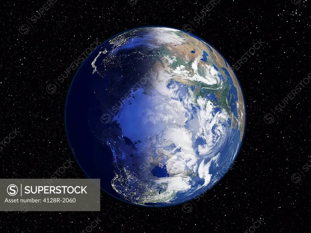 The Arctic, night_day satellite image
