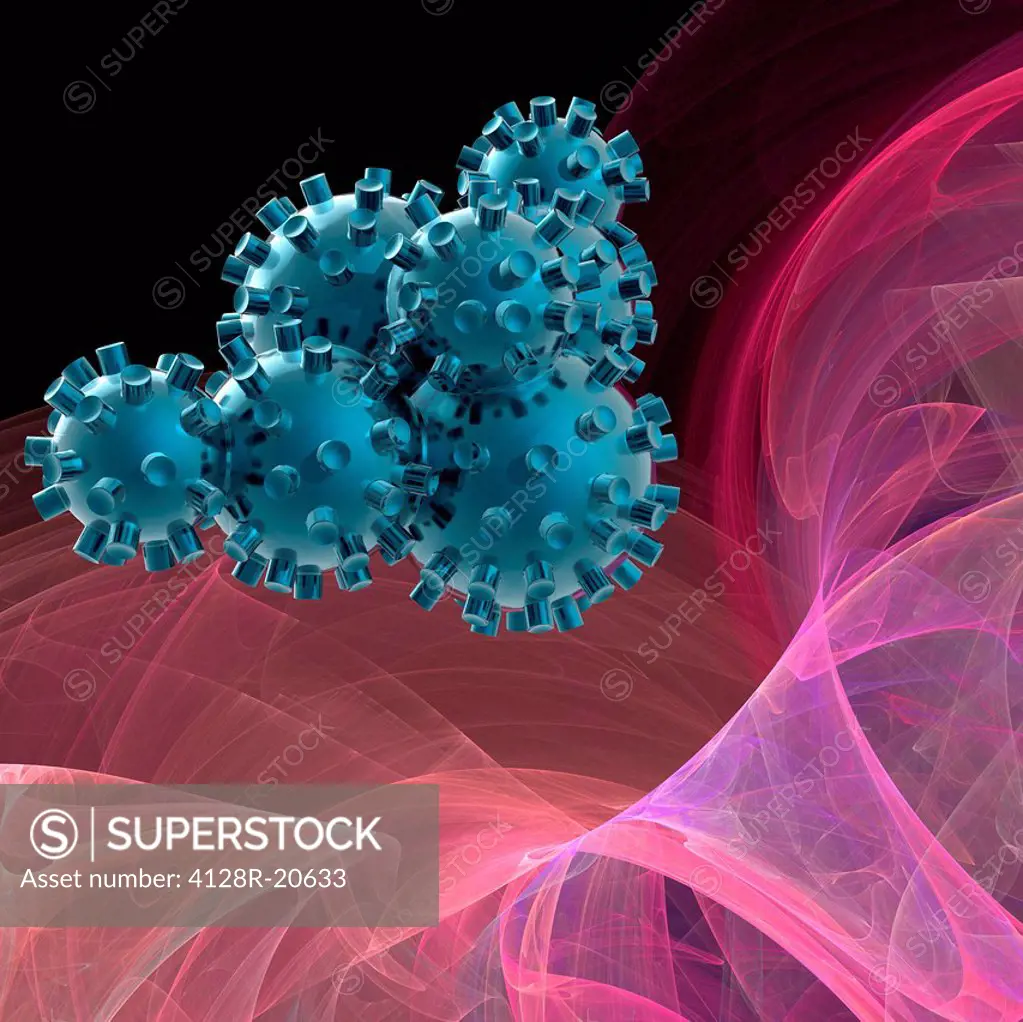 Medical nanoparticles, conceptual image