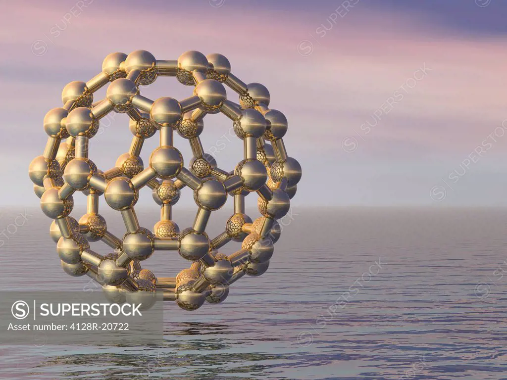 Buckyball molecule, artwork