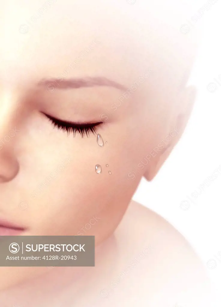 Crying woman, artwork