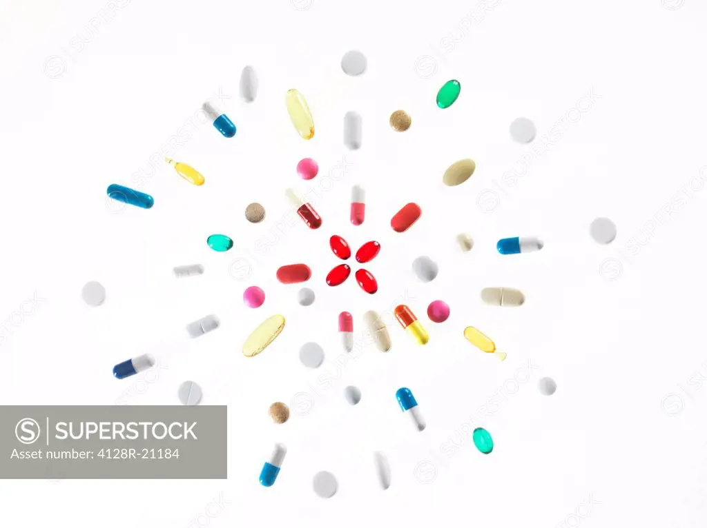 Assorted pills