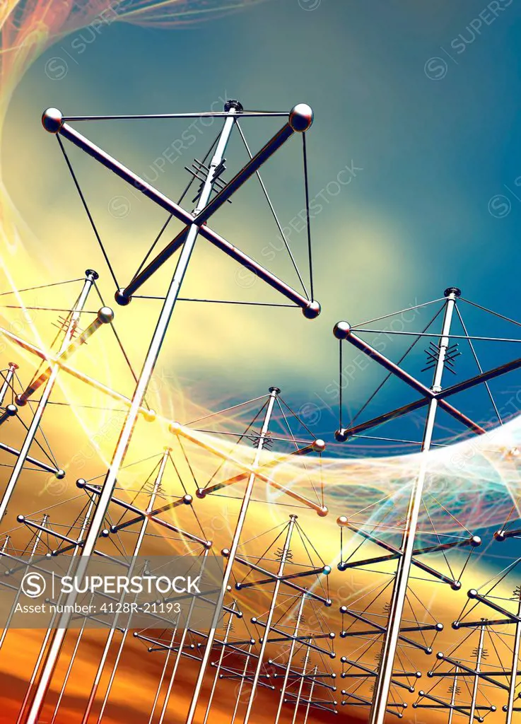 HAARP antenna array, artwork