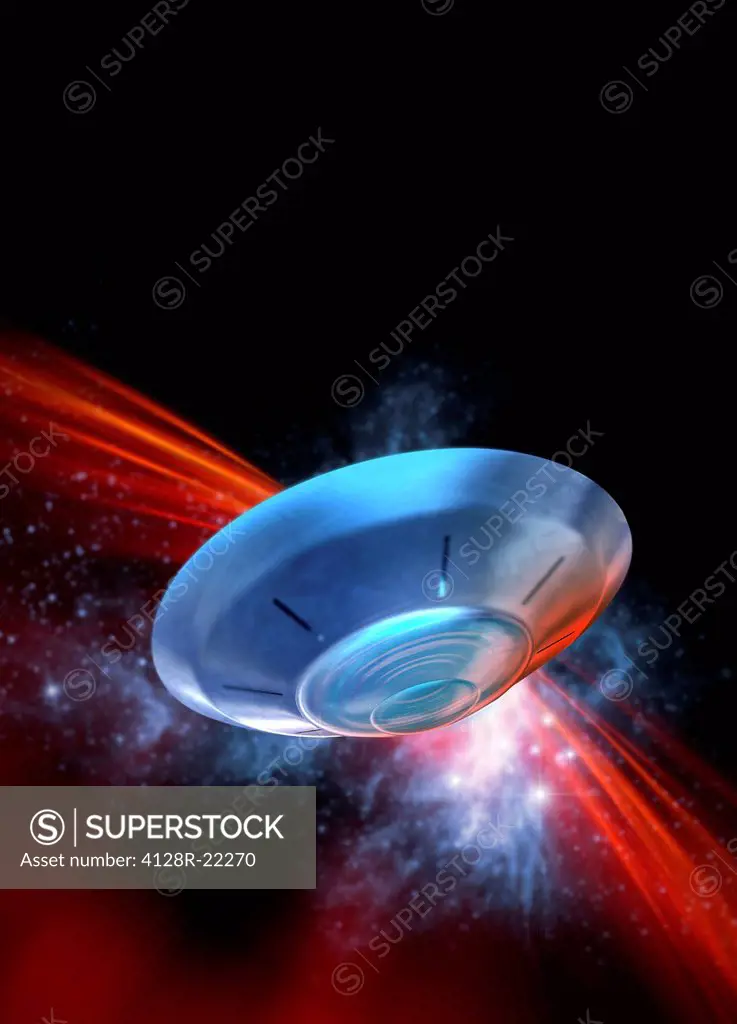 Alien spacecraft, computer artwork.