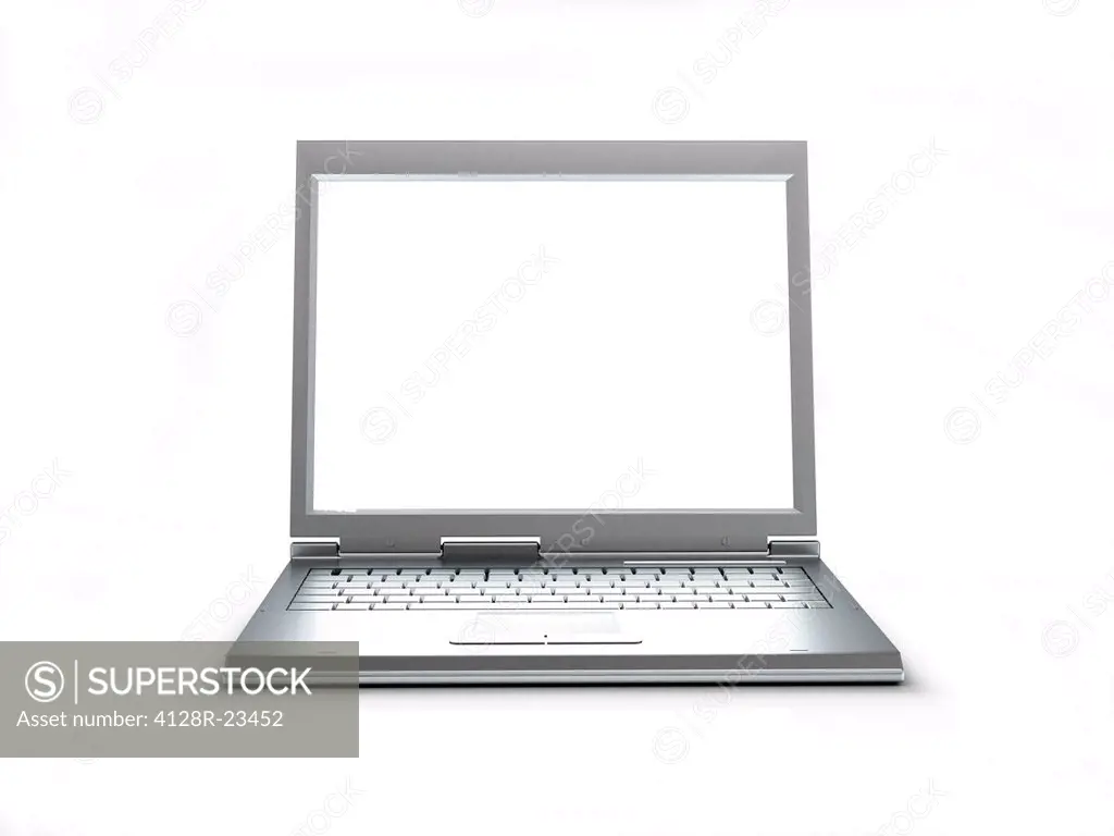 Laptop computer, computer artwork.
