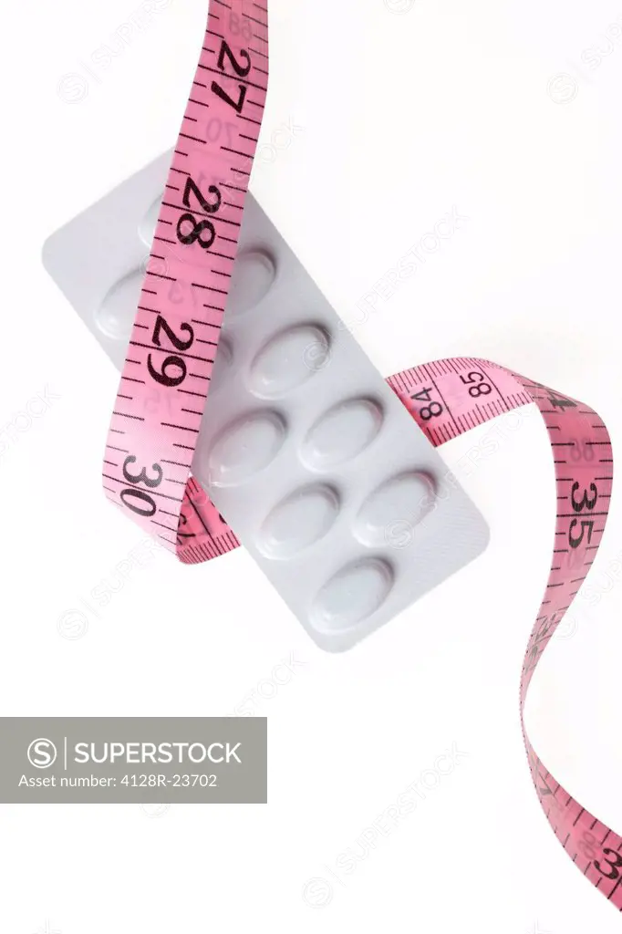 Slimming pills, conceptual image.