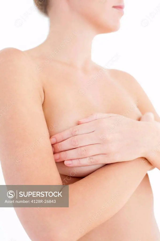 MODEL RELEASED. Woman's chest.