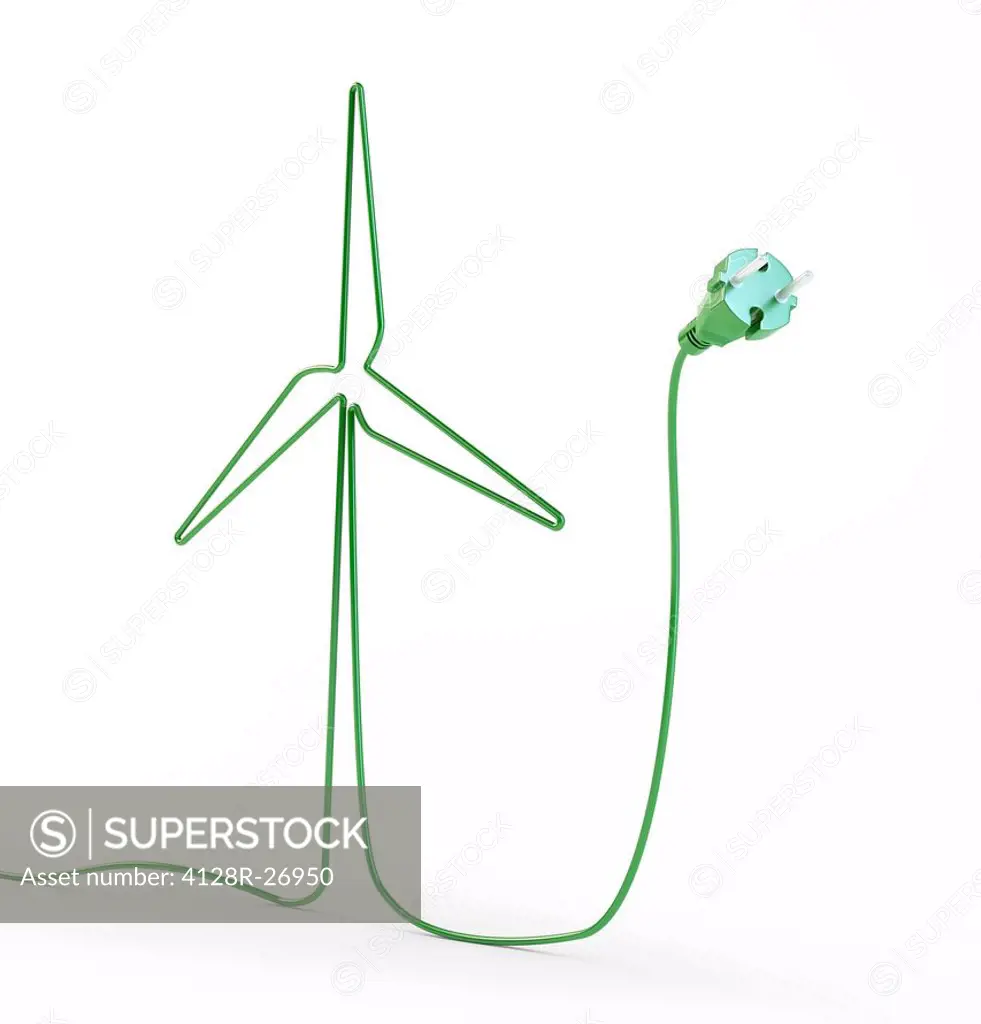 Green energy, conceptual computer artwork.