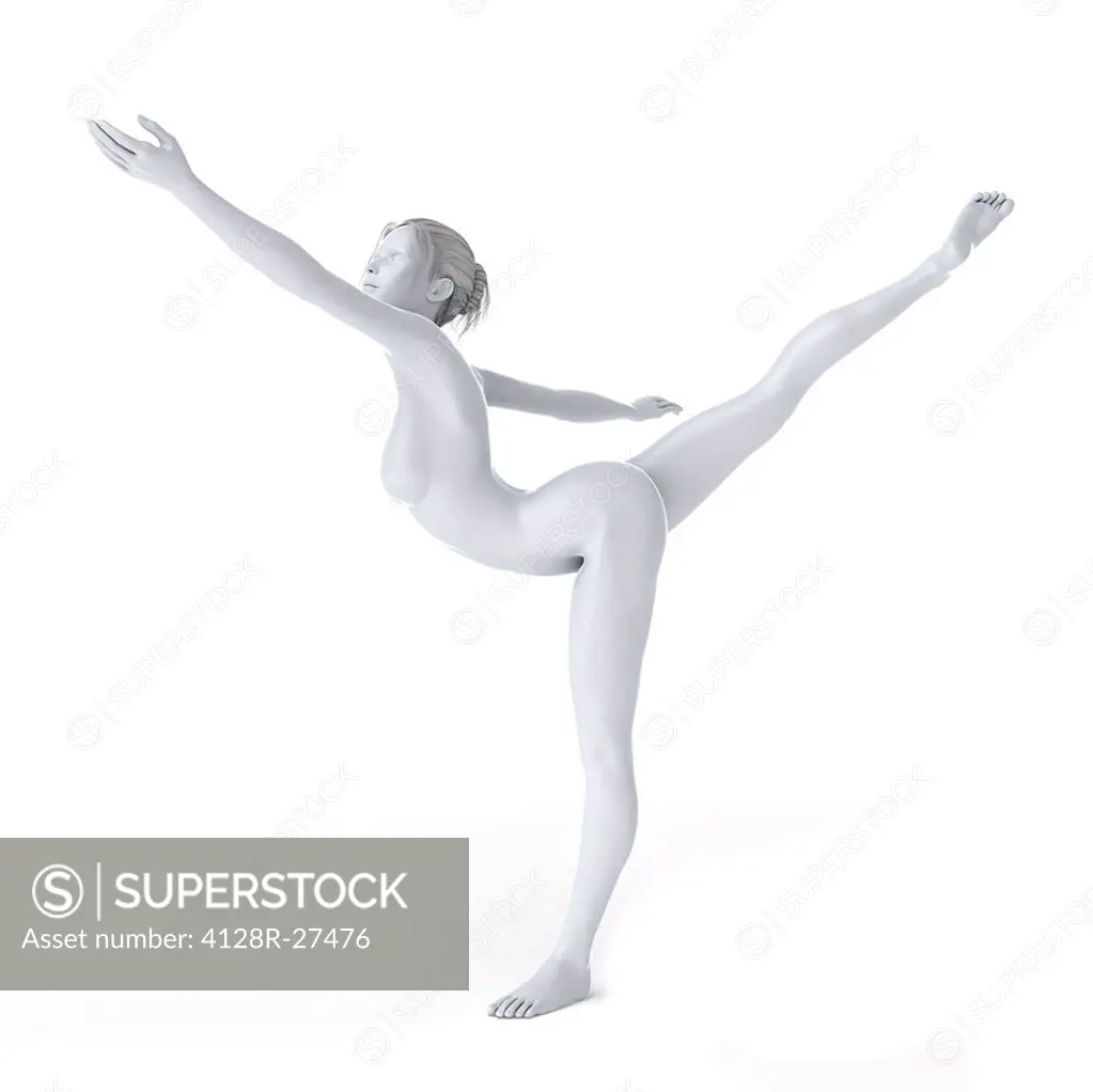 Ballet dancer, computer artwork.