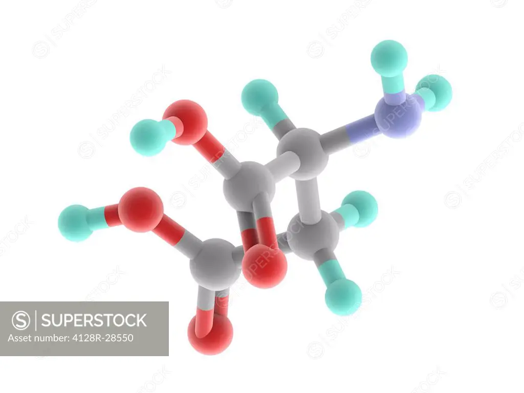 Aspartic acid molecule. Alpha-amino acid nonessential in mammals. Precursor to several amino acids including methionine, threonine, isoleucine and lys...