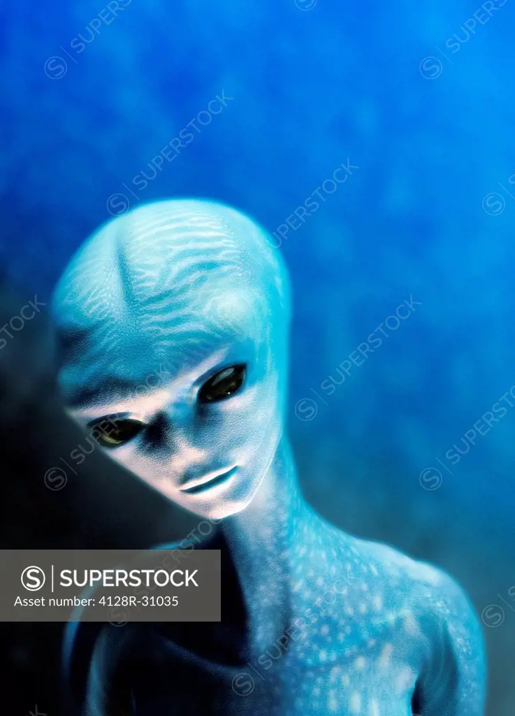 Alien, computer artwork.