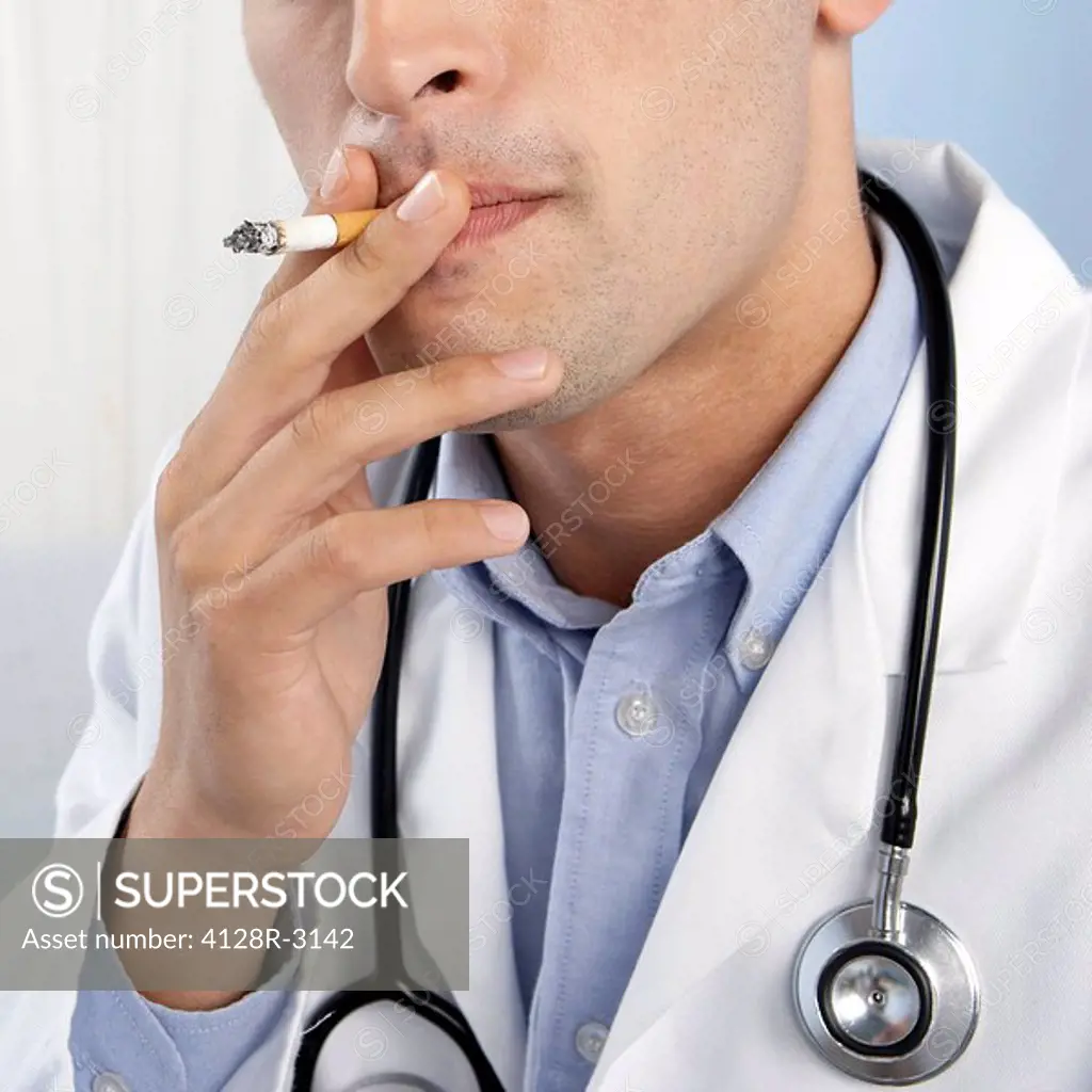 Doctor smoking