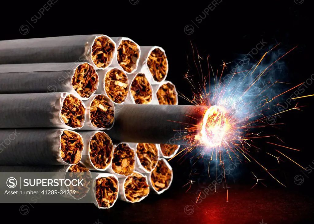 Dangers of smoking, conceptual image.