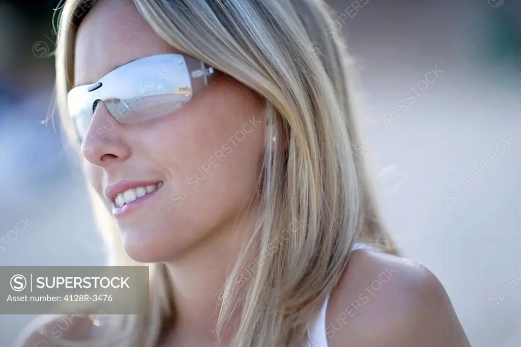 Girl wearing sunglasses