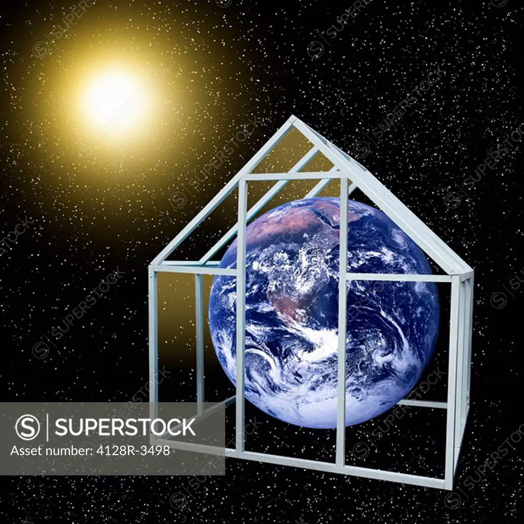 Greenhouse effect, conceptual image
