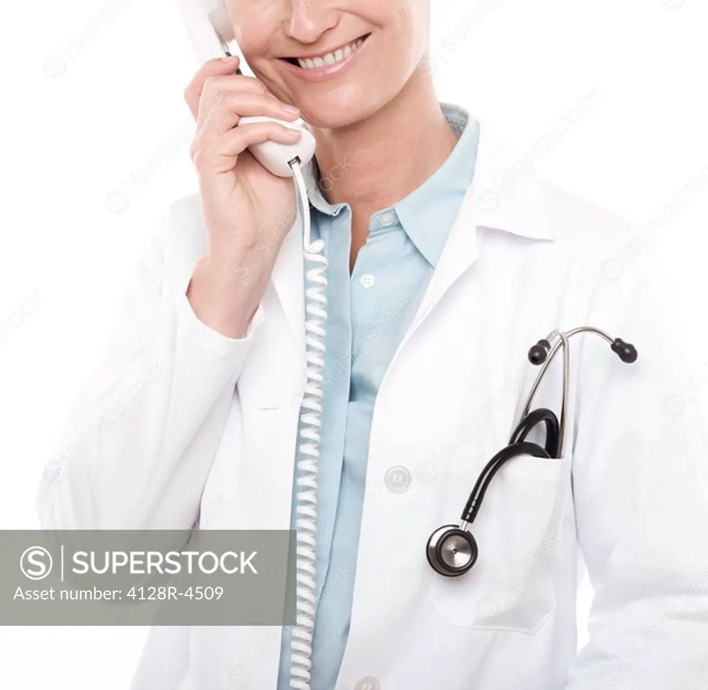 Doctor on the phone.