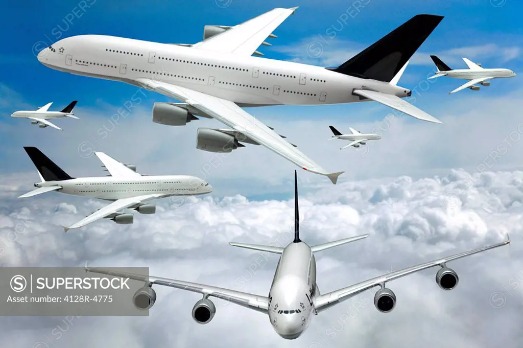 Air traffic, conceptual image