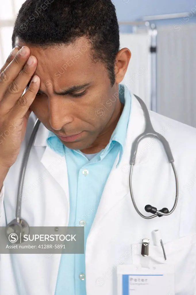 Stressed doctor