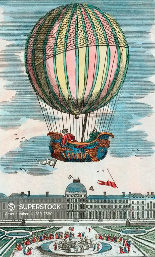 First hydrogen balloon flight, 1783