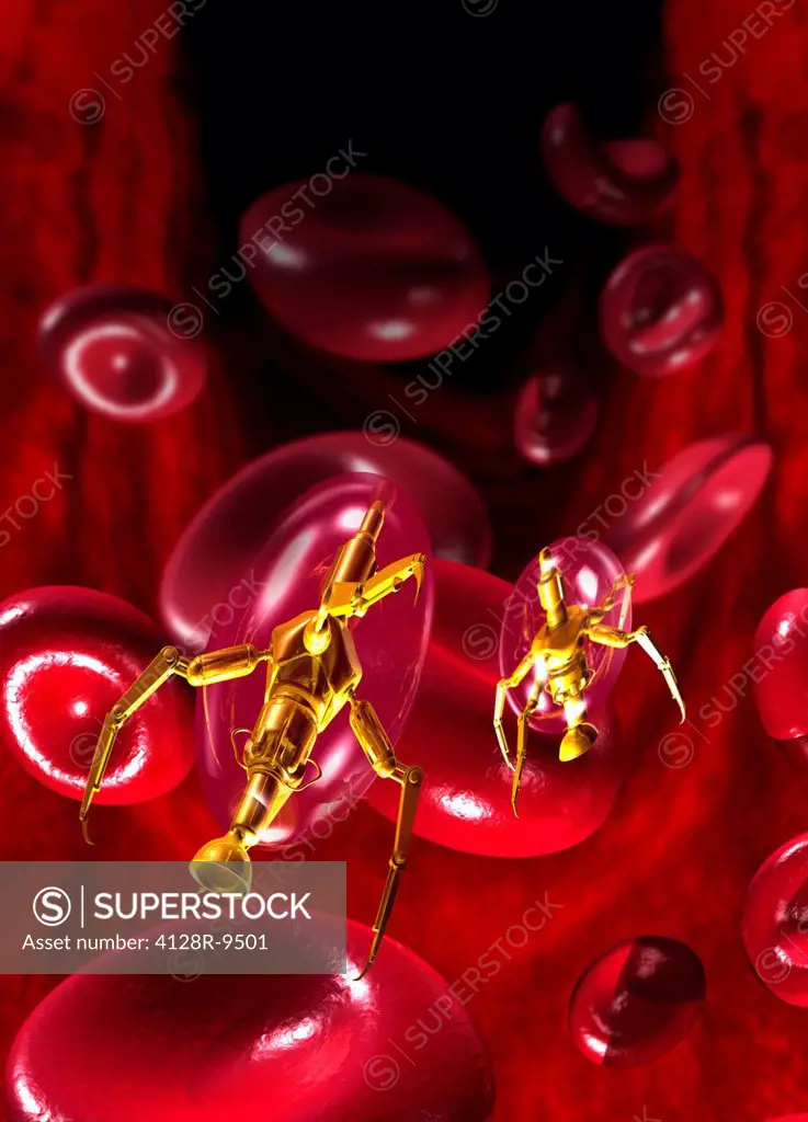 Medical nanorobots, artwork