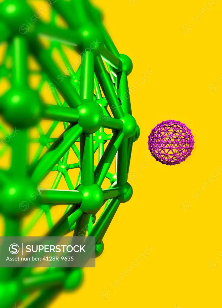 Buckyball molecules, artwork