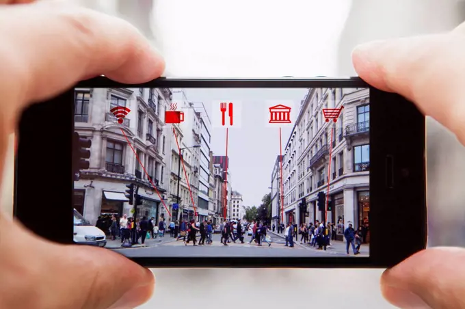 Augmented reality on a smartphone