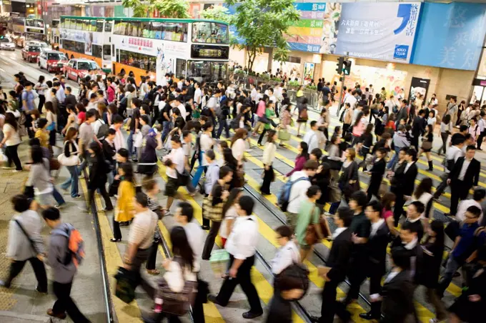 Pedestrians in Hong Kong, China