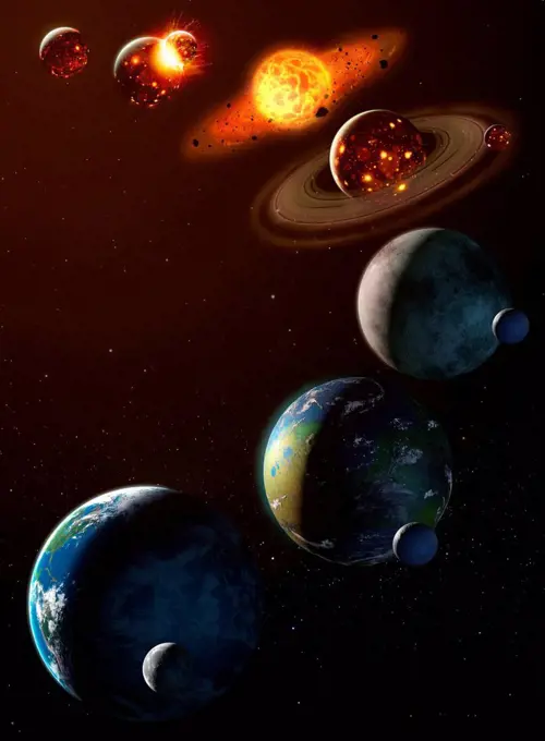 Formation of the Earth, illustration