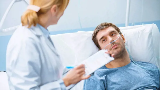Doctor asking a patient questions
