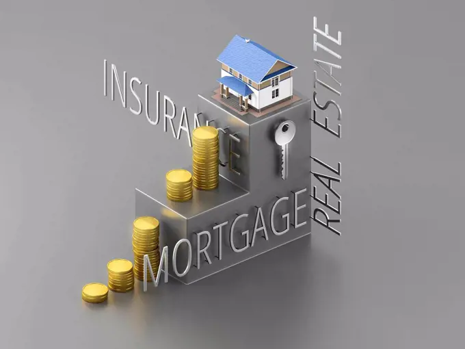 Mortgage, conceptual illustration