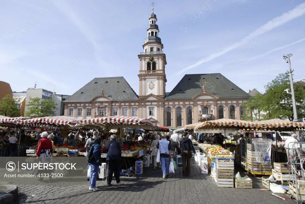 Market, Marketplace, Mannheim, Germany, weekley market
