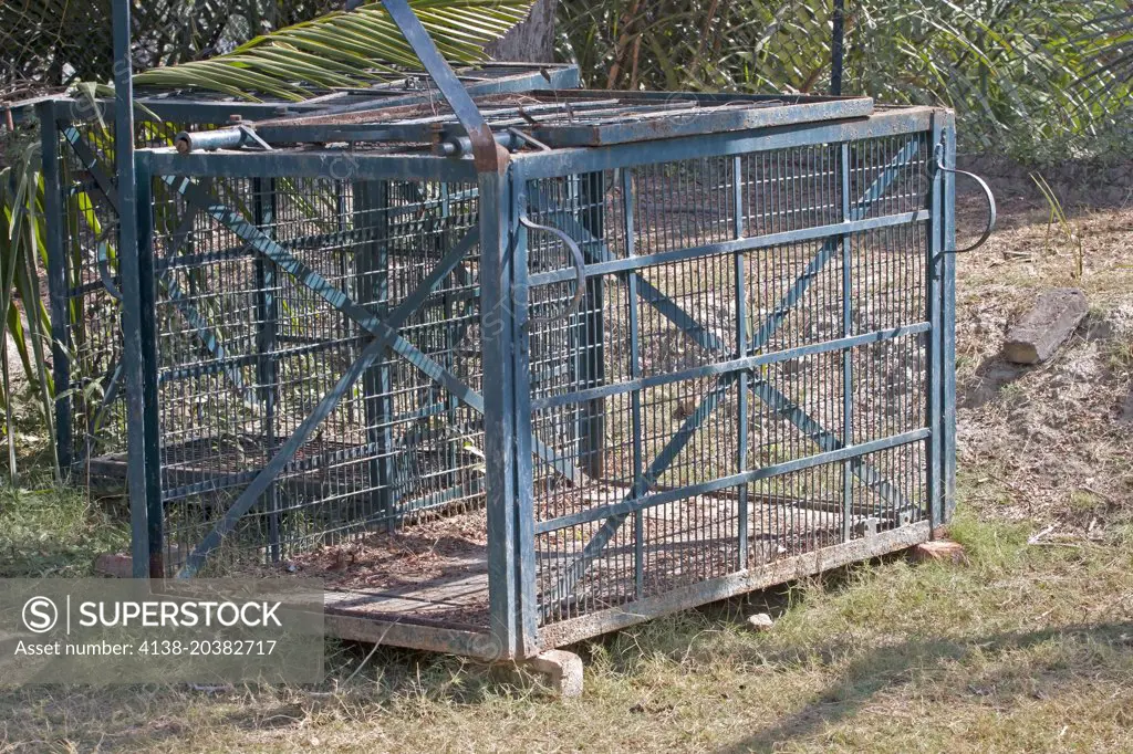 Cage for relocating man-eating Tigers, Sundarbans, India