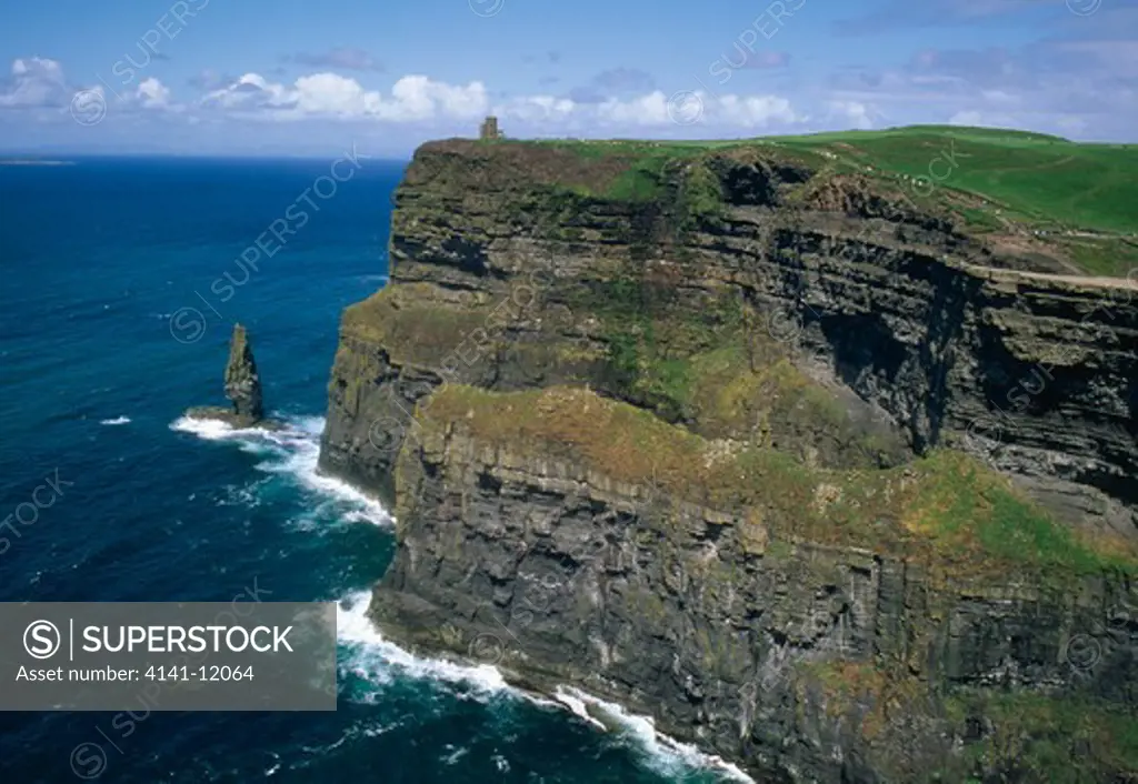 cliffs of moher (over 200m) important breeding site for seabirds county clare, western eire june 