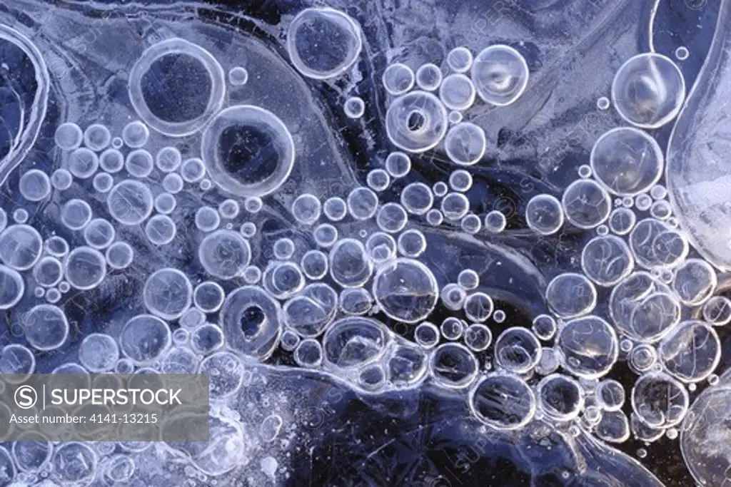 bubbles trapped in ice