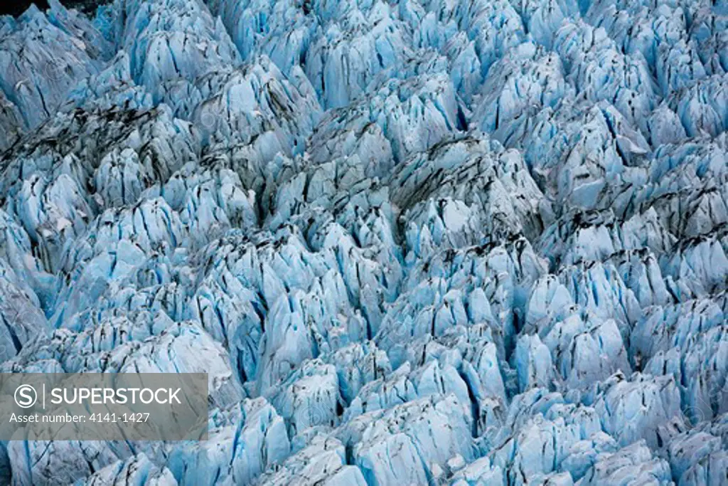 peters glacier ice ridges, south georgia, antarctica