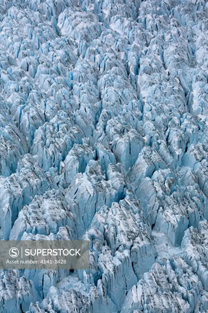 peters glacier ice ridges, south georgia, antarctica