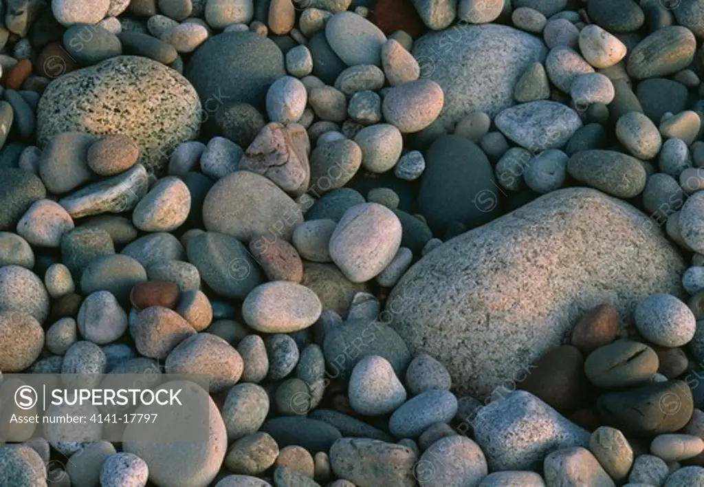 cobblestone beach pictured rocks national lake- shore, michigan, northern usa 