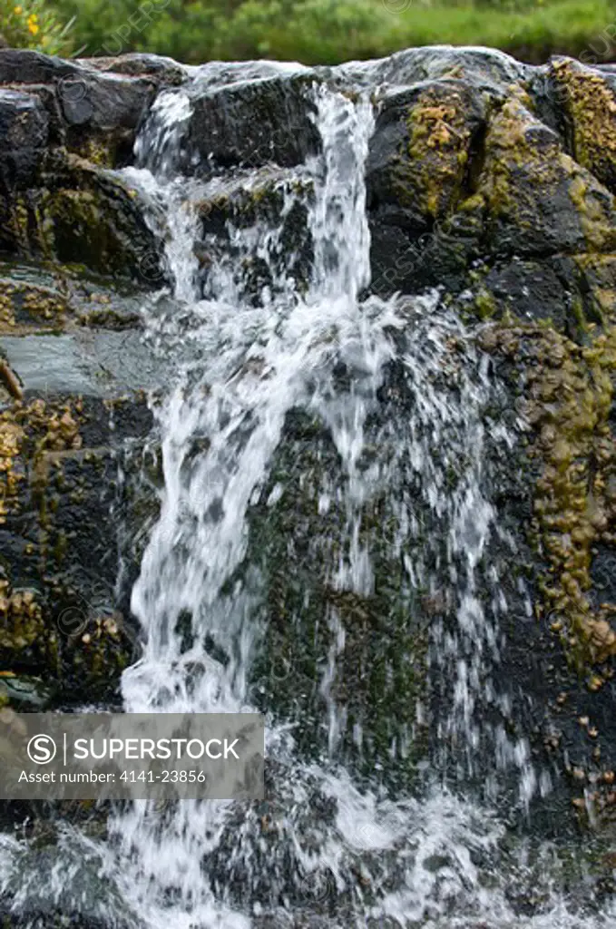 waterfall near scarsdale wood at different shutter speeds (125th second). isle of mull, scotland. sequence 1/3