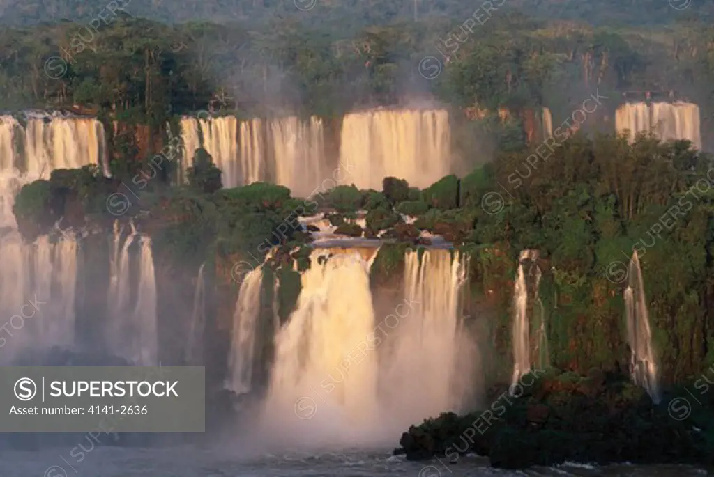 iguazu falls world heritage site view from brazilian side, iguazu national park, parana, brazil