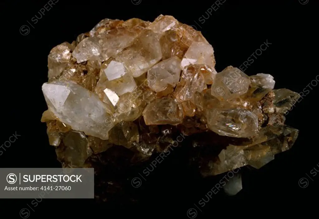 quartz crystals tectosilicate hexagonal crystals of arkansas, southern usa 