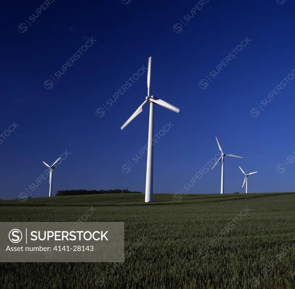wind farm turbines bornholm, denmark 