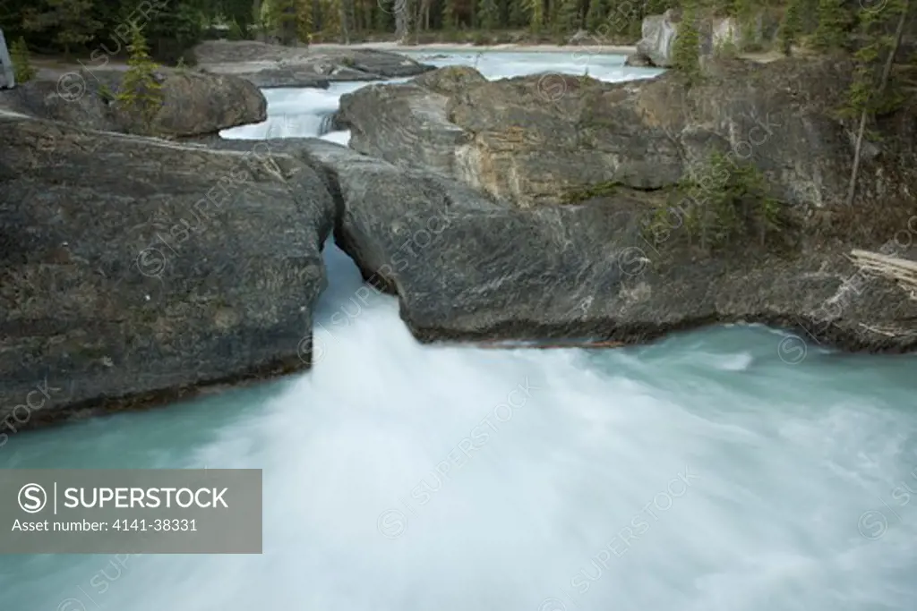 natural bridge waterfall, yoyo national park, alberta, canada 