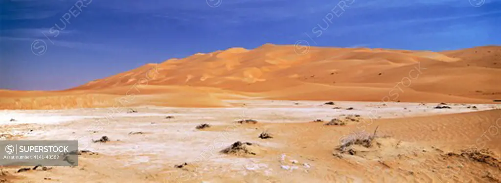 sand dunes in the rub al-khali, united arab emirates, arabian peninsula, march