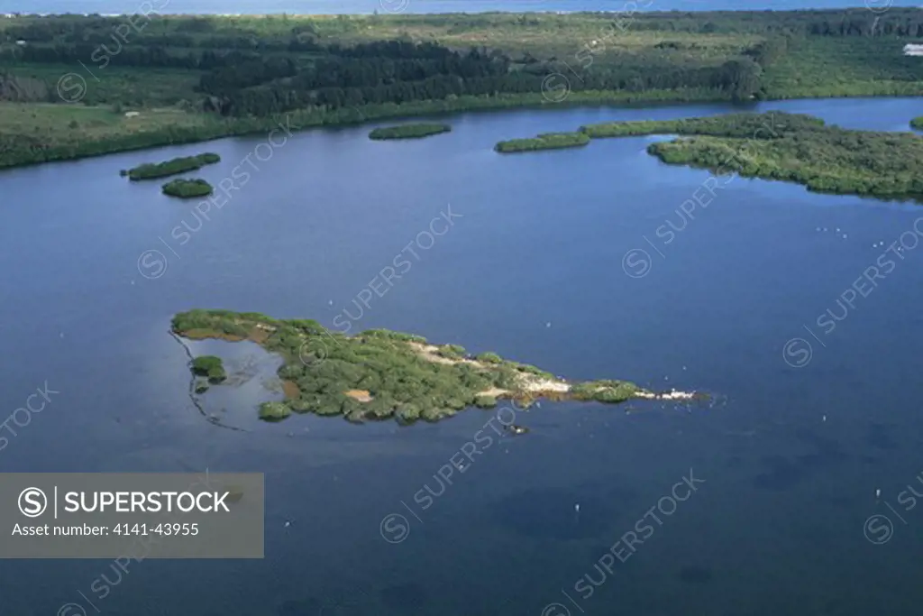 pelican island, aerial, pelican island national wildlife refuge, florida, united states