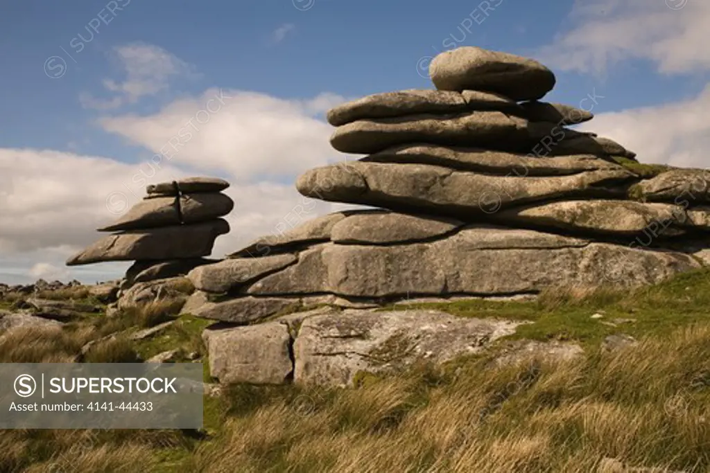 rock formation flat stones cheesewring, minions, bodmin moor, cornwall 