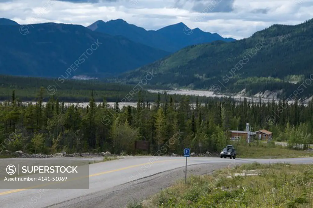 Alaska Highway In Stone Mountain Provincial Park, Bc, Canada